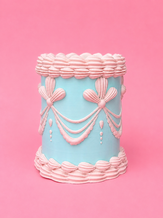 Teal Vintage Cake Pencil & Pen Holder