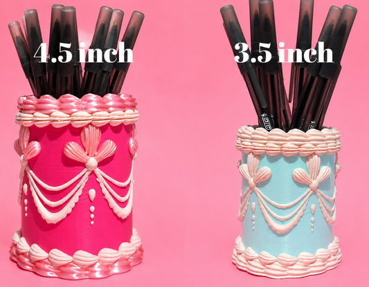 Pink Vintage Cake Pencil & Pen Holder
